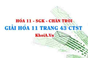 Giải Hóa 11 trang 43 Chân trời Sáng tạo